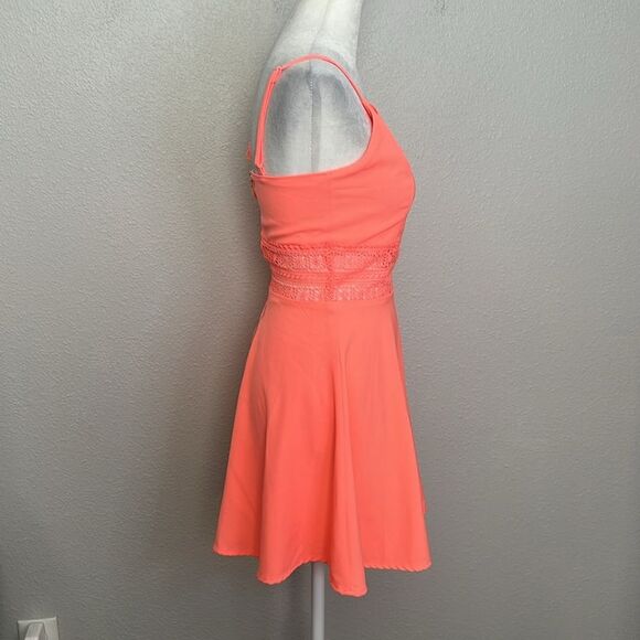 Charlotte Russe Fit and Flare Neon Mini Dress Size XSmall - Picture 3 of 9